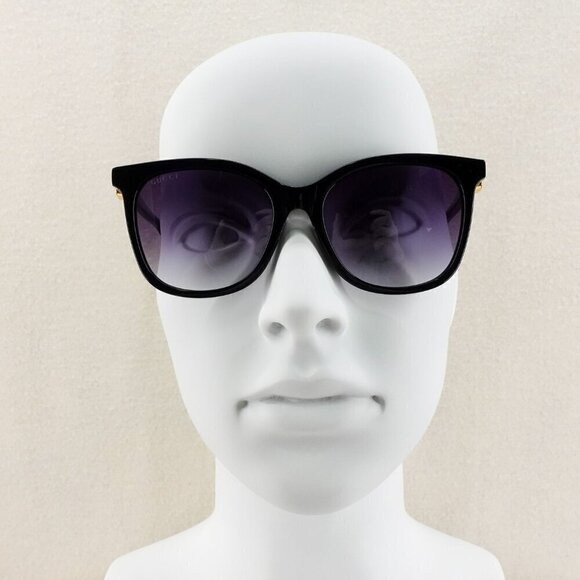 Gucci GG1071 Cat Eye Sunglasses Black Gray OS - Picture 9 of 15